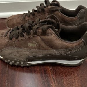 Puma Elite Dark Brown Suede Men's Sneakers- Size 11.5